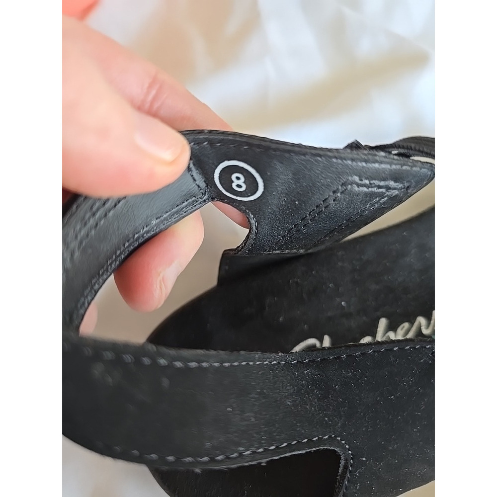 Skechers‎ Reggae Slim Takes Two Black Strappy Slingback Sandals Womans Size 8 - Picture 8 of 8